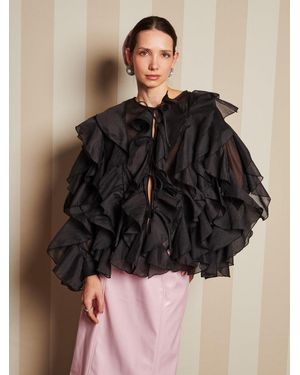 Sister Jane Dream Romance Ties Blouse - Black