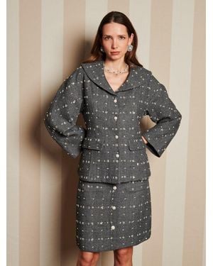 Sister Jane Dream Parlour Tweed Jacket - Grey