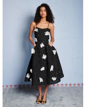 Sister Jane Dream Myra Applique Midi Dress - Blue