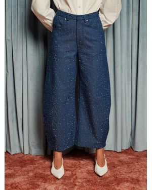 Sister Jane Daze Embellished Denim Jeans - Blue