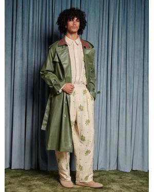 Sister Jane Scout Pu Trench Coat - Blue