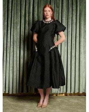 Sister Jane Dream Viola Jacquard Midi Dress - Green