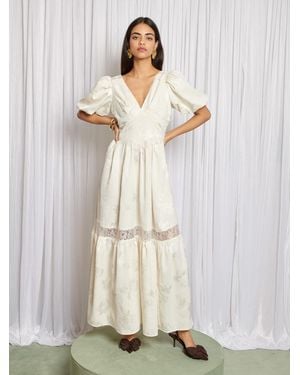 Sister Jane Luna Lace Trim Dress - Natural