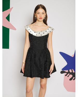 Sister Jane Margaux Jacquard Mini Dress - Black