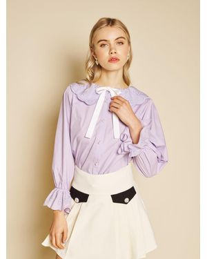 Sister Jane Dahlia Embroidered Blouse - Natural