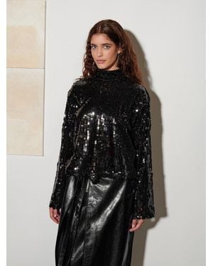 Sister Jane Ghospell Anita Sequin Top - Black