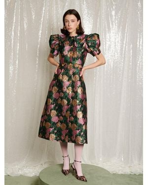 Sister Jane Enchanted Jacquard Midi Dress - Natural