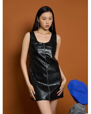 Sister Jane Ghospell Nix Pu Mini Dress - Blue