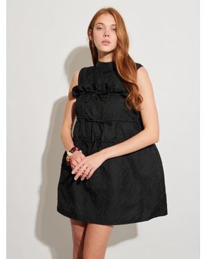 Sister Jane Ghospell Amina Ruched Mini Dress - Black