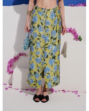 Sister Jane Dream Seagrass Jacquard Midi Skirt - Multicolor
