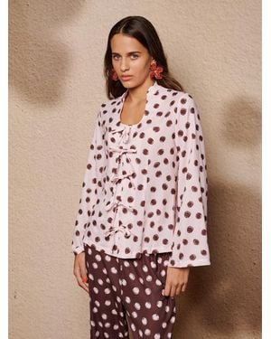 Sister Jane Illume Spot Pajama Tie Top - Multicolor