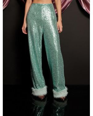 Sister Jane Disco Darling Sequin Trousers - Green