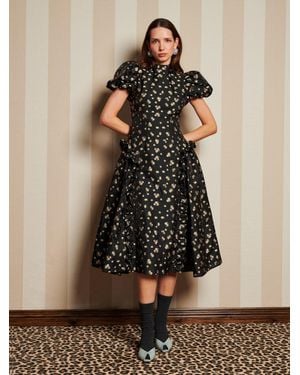 Sister Jane Dream Tea Rose Jacquard Midi Dress - Multicolour