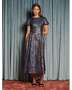 Sister Jane Matinee Jacquard Midi Dress - Grey