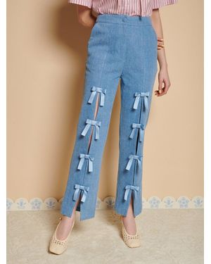 Sister Jane Larsson Bow Jeans - Blue
