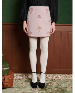 Sister Jane Alpine Bow Mini Skirt - Pink