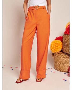Sister Jane Neroli Belted Trousers - Orange