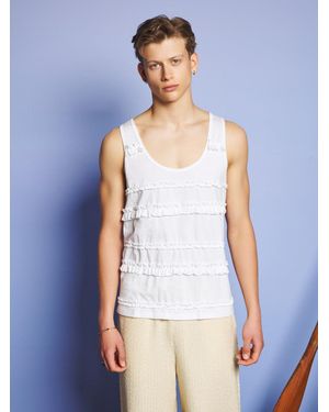 Sister Jane Laken Ruffle Vest - Blue