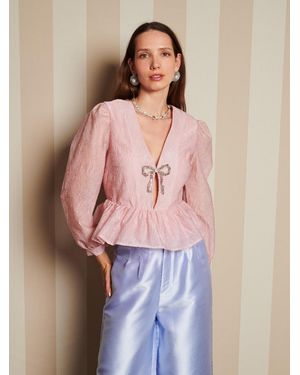 Sister Jane Dream Silken Bow Top - Pink