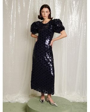Sister Jane Dream Twilight Sequin Midi Dress - Blue