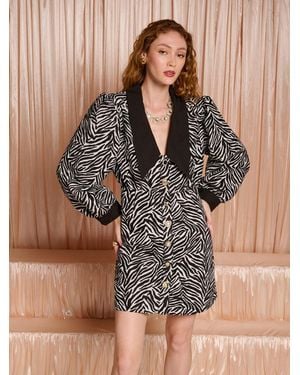 Sister Jane Dream Diane Zebra Mini Dress - Brown