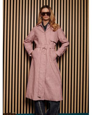 Sister Jane Ghospell Dusty Pu Trench Coat - Pink