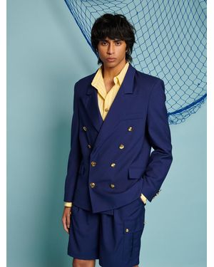 Sister Jane Marlin Double Breasted Blazer - Blue