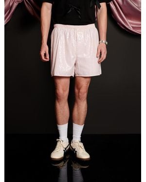 Sister Jane Rowan Sequin Stripe Shorts - Black