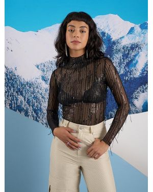 Sister Jane Ghospell Aria Mesh Top - Blue