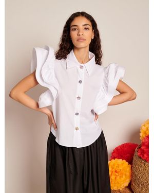 Sister Jane Gabriel Ruffles Blouse - White