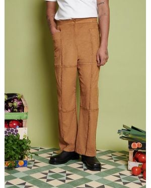 Sister Jane Clay Patchwork Pants - Green