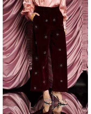 Sister Jane Dream Satine Velvet Pants - Purple