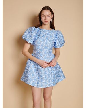Sister Jane Bilberry Jacquard Mini Dress - Blue