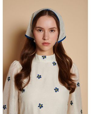 Sister Jane Livia Embroidered Heavy Scarf - Natural