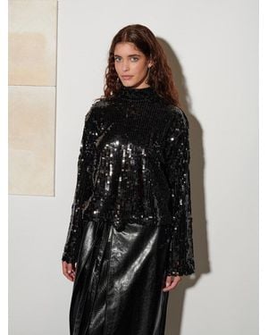 Sister Jane Ghospell Anita Sequin Top - Black