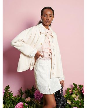 Sister Jane Dream Valley Flower Embellished Jacket - Natural