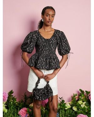 Sister Jane Dream Pepper Floral Top - Black