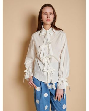 Sister Jane Siljan Bow Blouse - Natural