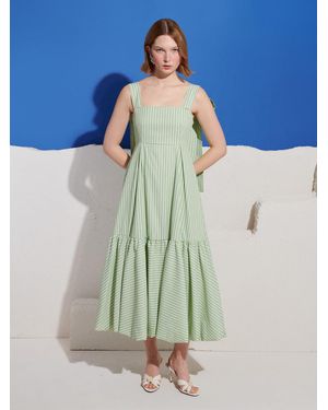Sister Jane Caper Stripe Maxi Dress - Blue