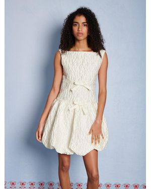 Sister Jane Dream Vitsippa Jacquard Bubble Dress - White