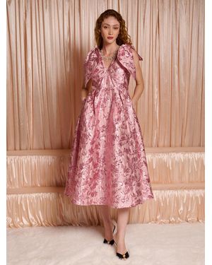 Sister Jane Dream Linda Jacquard Midi Dress - Pink
