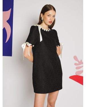Sister Jane Camille Jacquard Mini Dress - Black