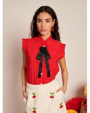 Sister Jane Passion Sleeveless Blouse - Red