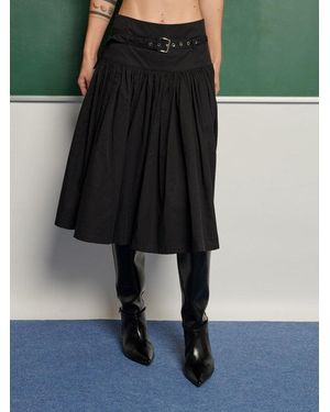 Sister Jane Ghospell Lena Midi Skirt - Black