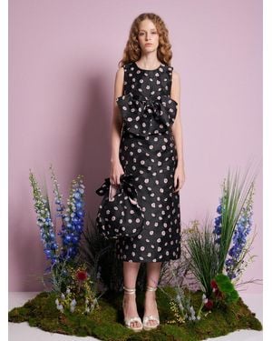 Sister Jane Rose Bells Jacquard Bow Dress - Pink