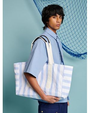 Sister Jane Fisher Stripe Tote Bag - Blue