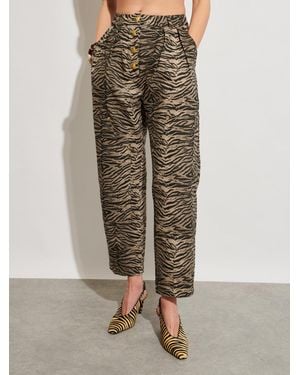 Sister Jane Ghospell Razan Barrel Jeans - Natural