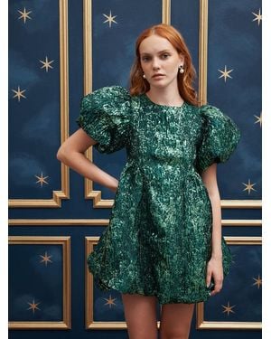 Sister Jane Potion Jacquard Mini Dress - Green