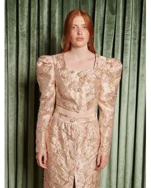 Sister Jane Dream Elsewhere Jacquard Top - Green