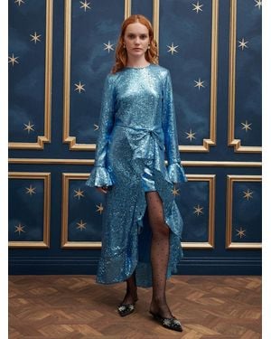 Sister Jane Moonlight Sequin Midi Dress - Blue